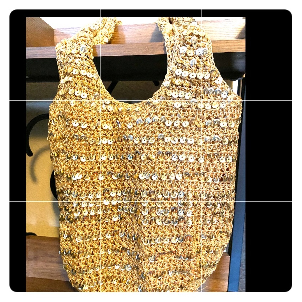 Gold Knitted Sequined HOBO Purse/Bag